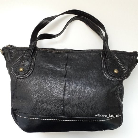 The Sak Iris Black Pebbled Leather Tote Bag - Picture 2 of 16